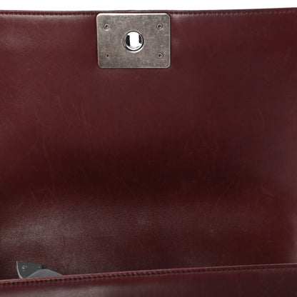 Chanel Lambskin Quilted Medium Boy Flap Burgundy 10 of 13