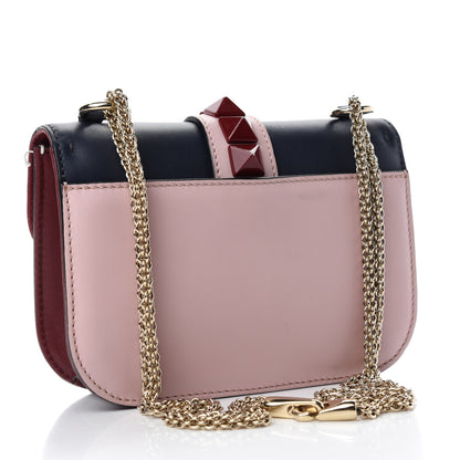 Valentino Garavani Vitello Small Glam Lock Rockstud Flap Light Ivory Water Rose Marine Rubin 3 of 14