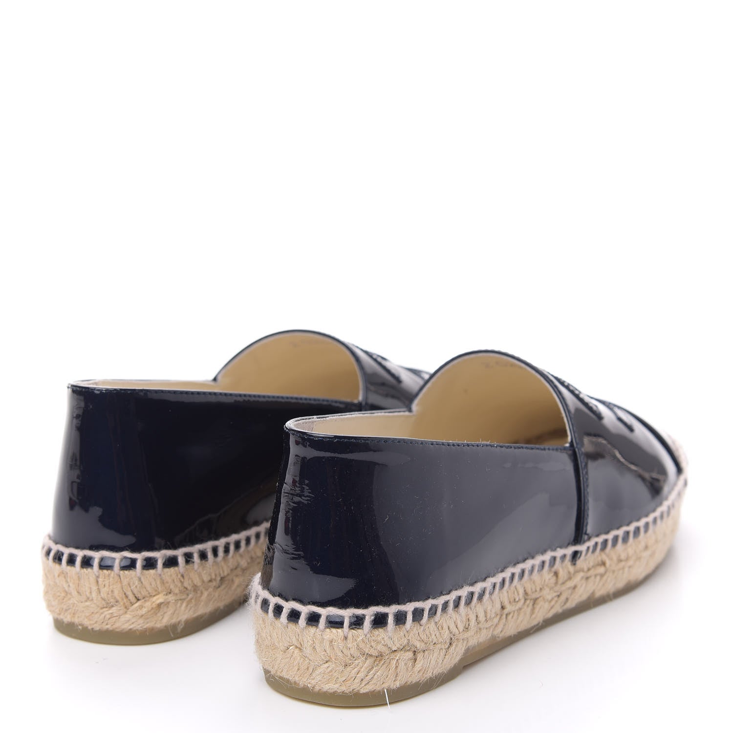 Chanel Patent CC Espadrilles 38 Navy 4 of 11