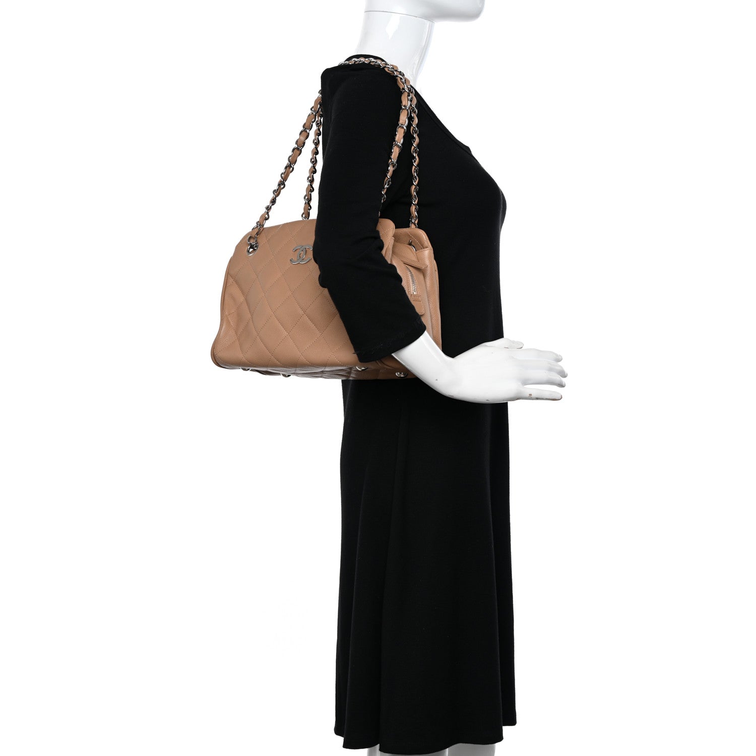 Chanel Caviar Quilted Tote Beige 2 of 10