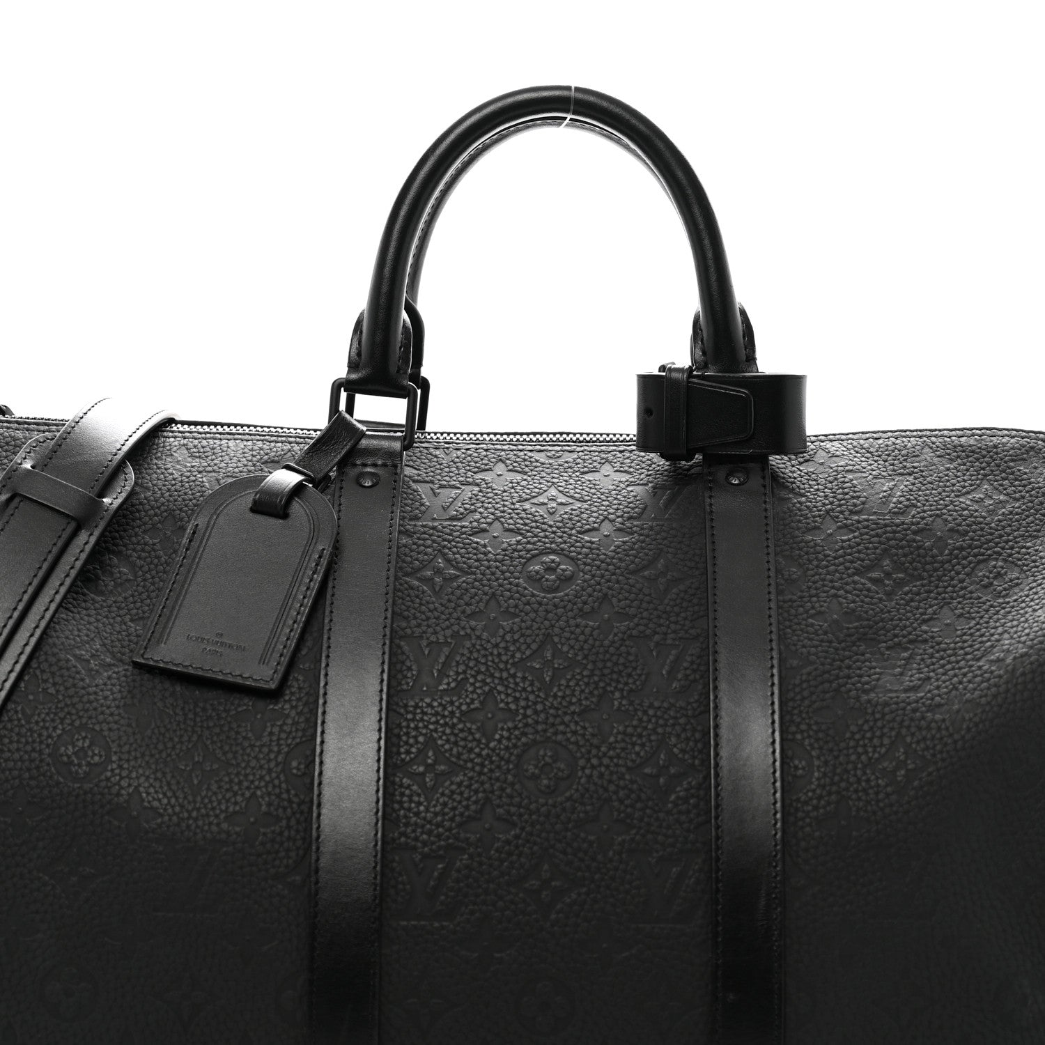 Louis Vuitton Taurillon Monogram Keepall Bandouliere 50 Black 6 of 9