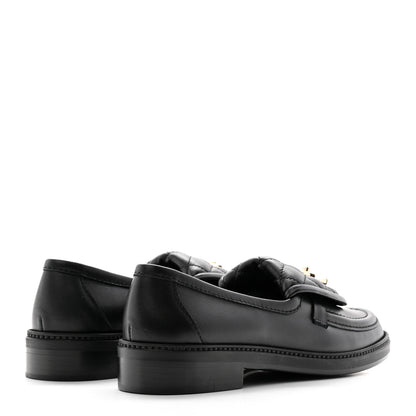 Chanel Lambskin Quilted CC Turnlock Loafers 37 Black 4 of 12