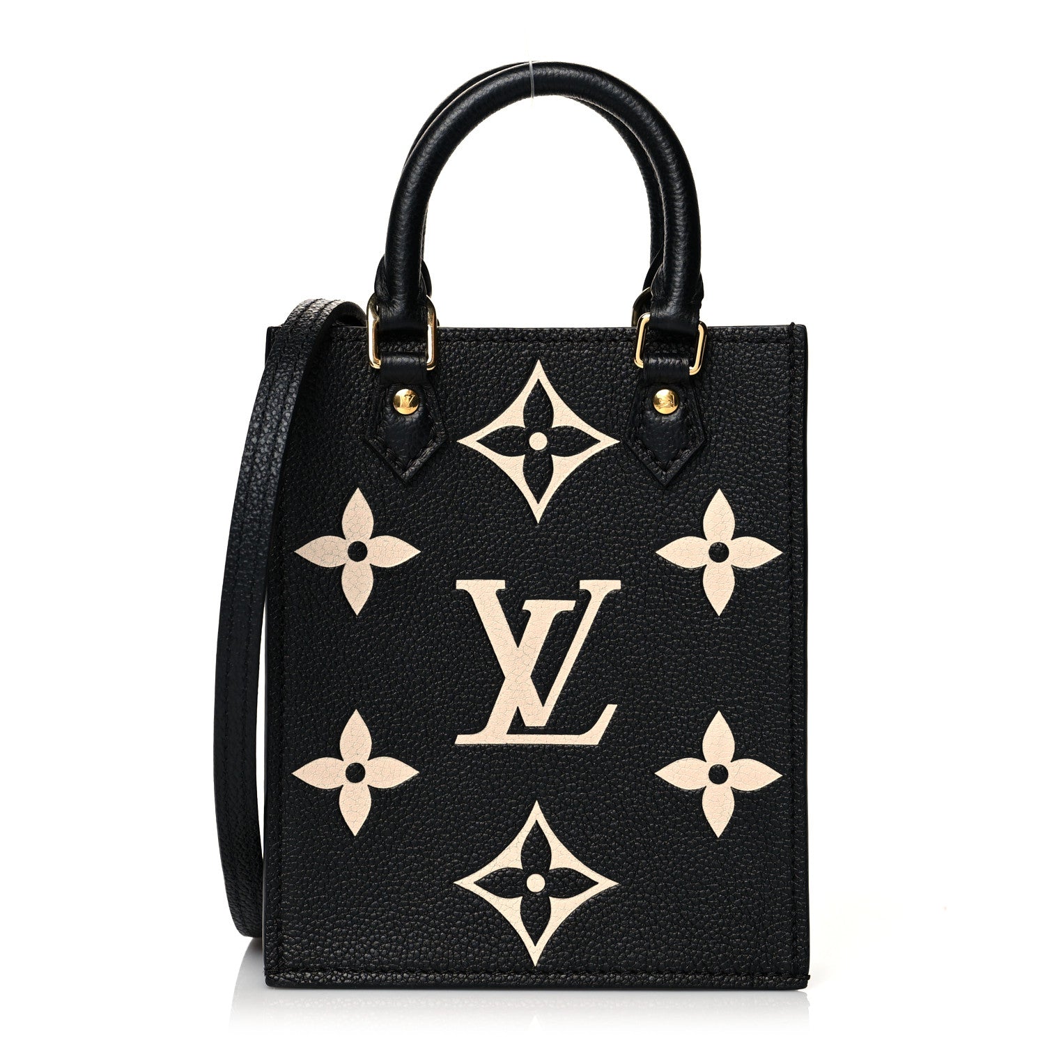 Louis Vuitton Empreinte Monogram Giant Petit Sac Plat Black Beige 1 of 10