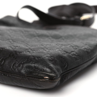 Gucci Guccissima Medium Flat Messenger Bag Dark Brown Dark Brown 10 of 13