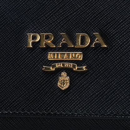 Prada Saffiano Lux Chain Wallet Black 6 of 11