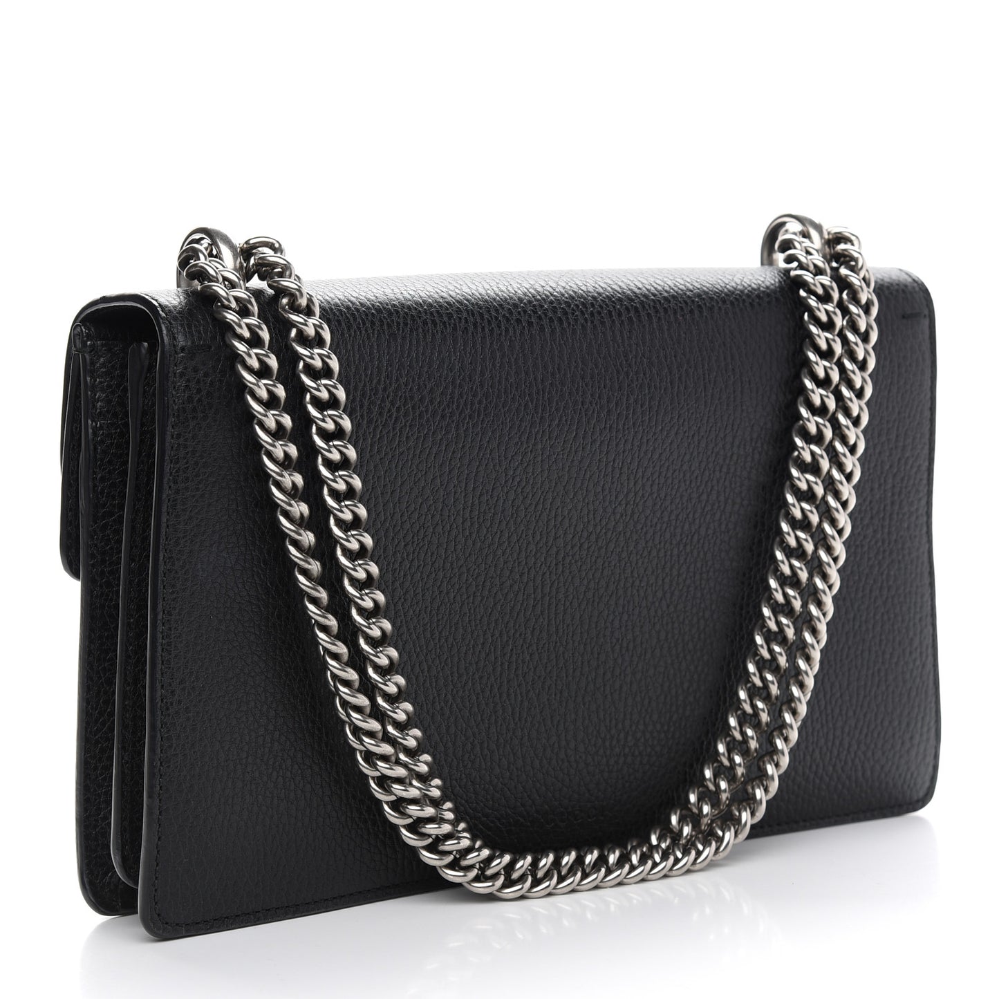 Pebbled Calfskin Small Dionysus Shoulder Bag Black