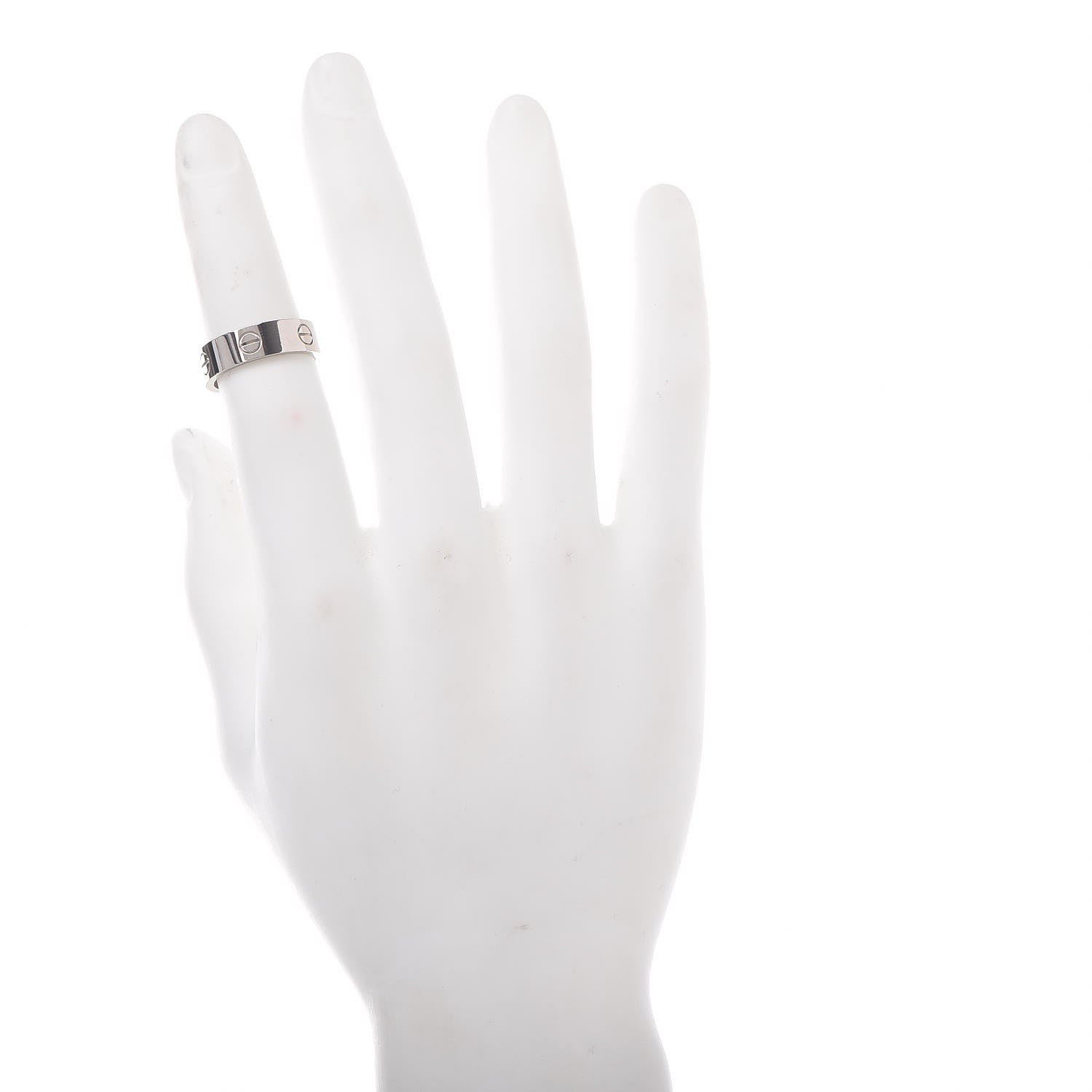 Cartier 18K White Gold 6mm LOVE Ring 58 8.25 2 of 5