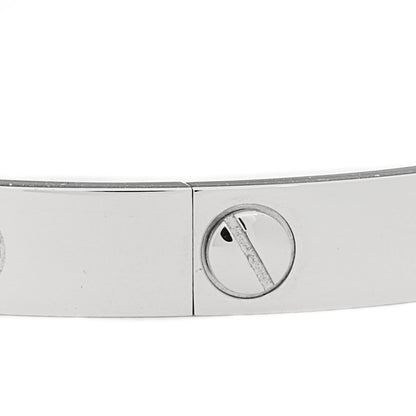 Cartier 18K White Gold 4 Diamond LOVE Bracelet 16 7 of 8