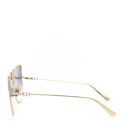 Christian Dior Metal EverDior Square Sunglasses Blue Gold 3 of 9