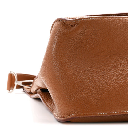 Hermes Taurillon Clemence Jypsiere 37 Gold 9 of 10