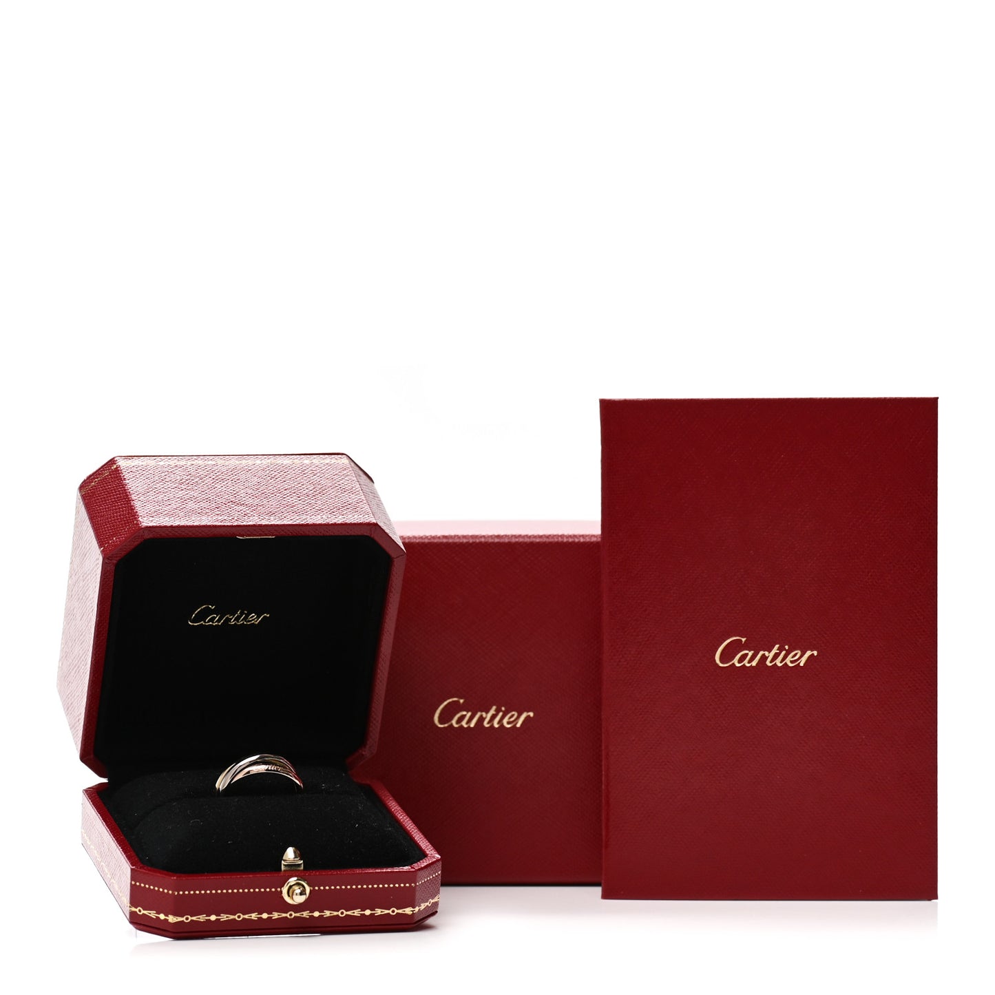 18K Pink Yellow White Gold Classic Trinity Ring 55 7.25