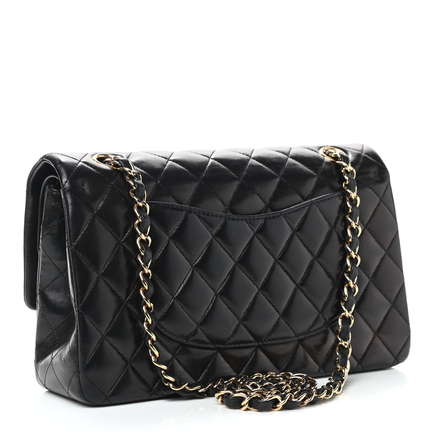 Chanel Lambskin Quilted Medium Double Flap Black 3 of 10