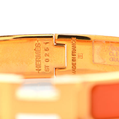 Hermes Enamel Narrow Clic Clac H Bracelet PM Orange 4 of 5