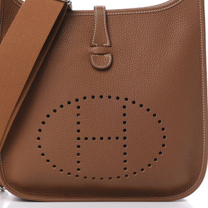 Hermes Taurillon Clemence Evelyne III PM Gold 8 of 11