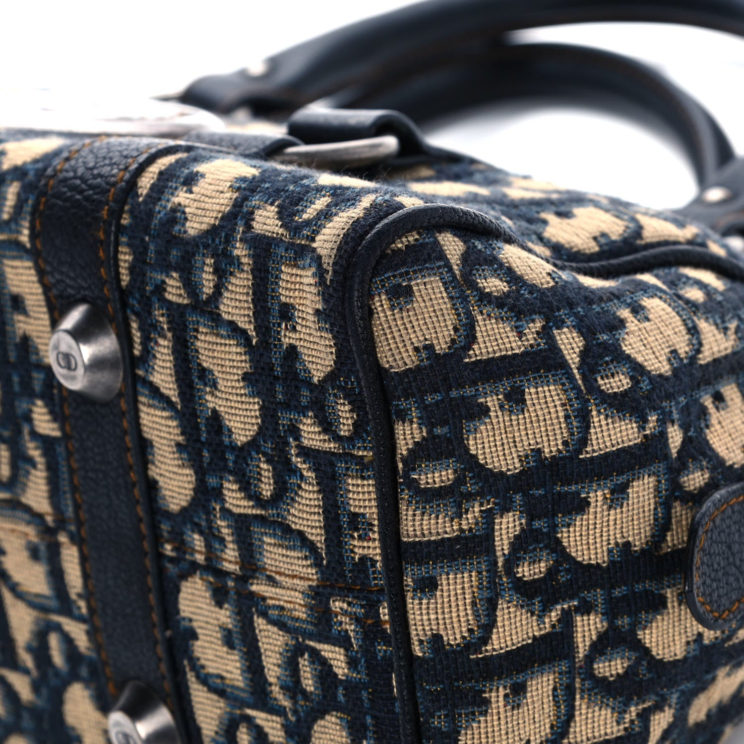Christian Dior Monogram Boston Navy Blue 11 of 15