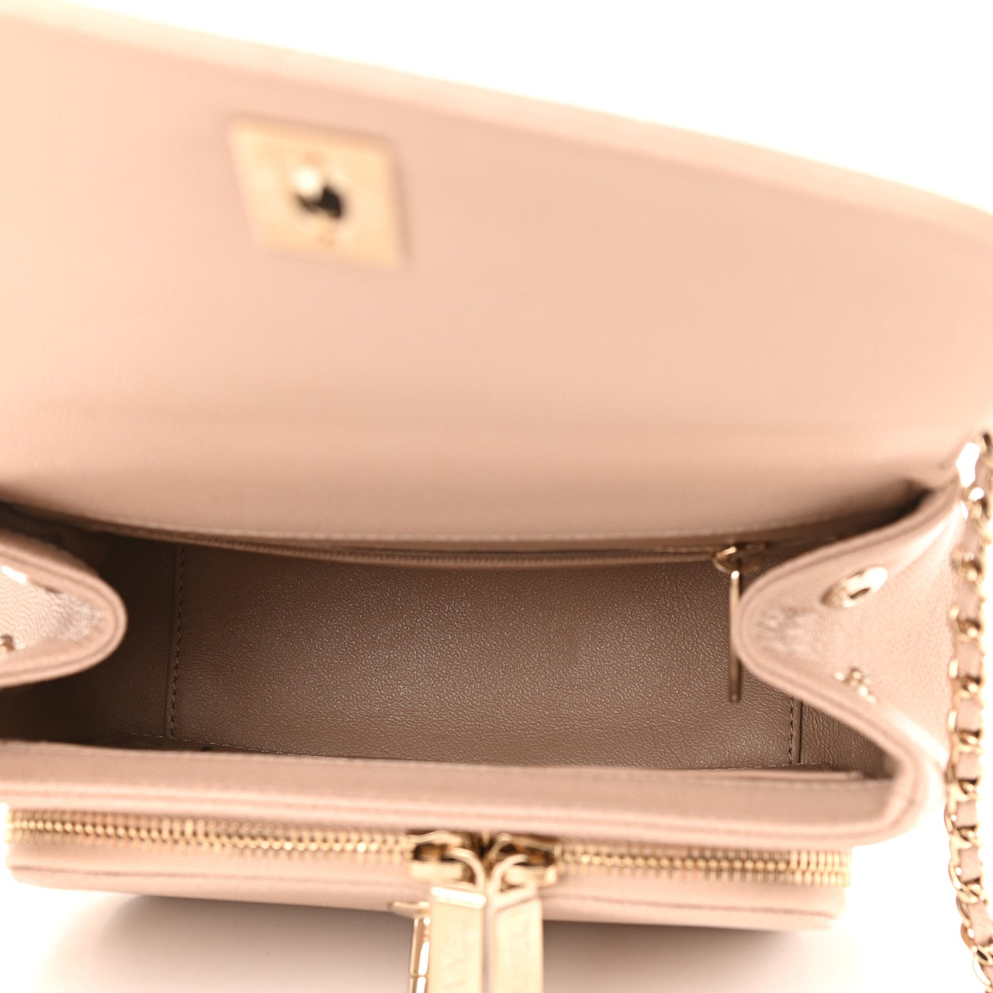 Caviar Quilted Small Business Affinity Flap Beige