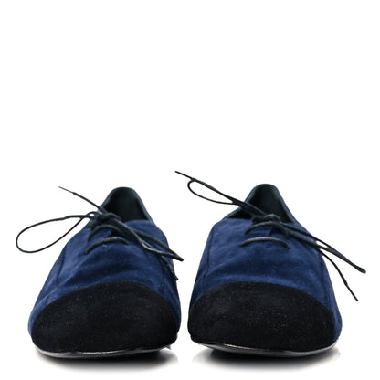 Hermes Suede Cap Toe Lace Up Oxfords 39.5 2 of 8