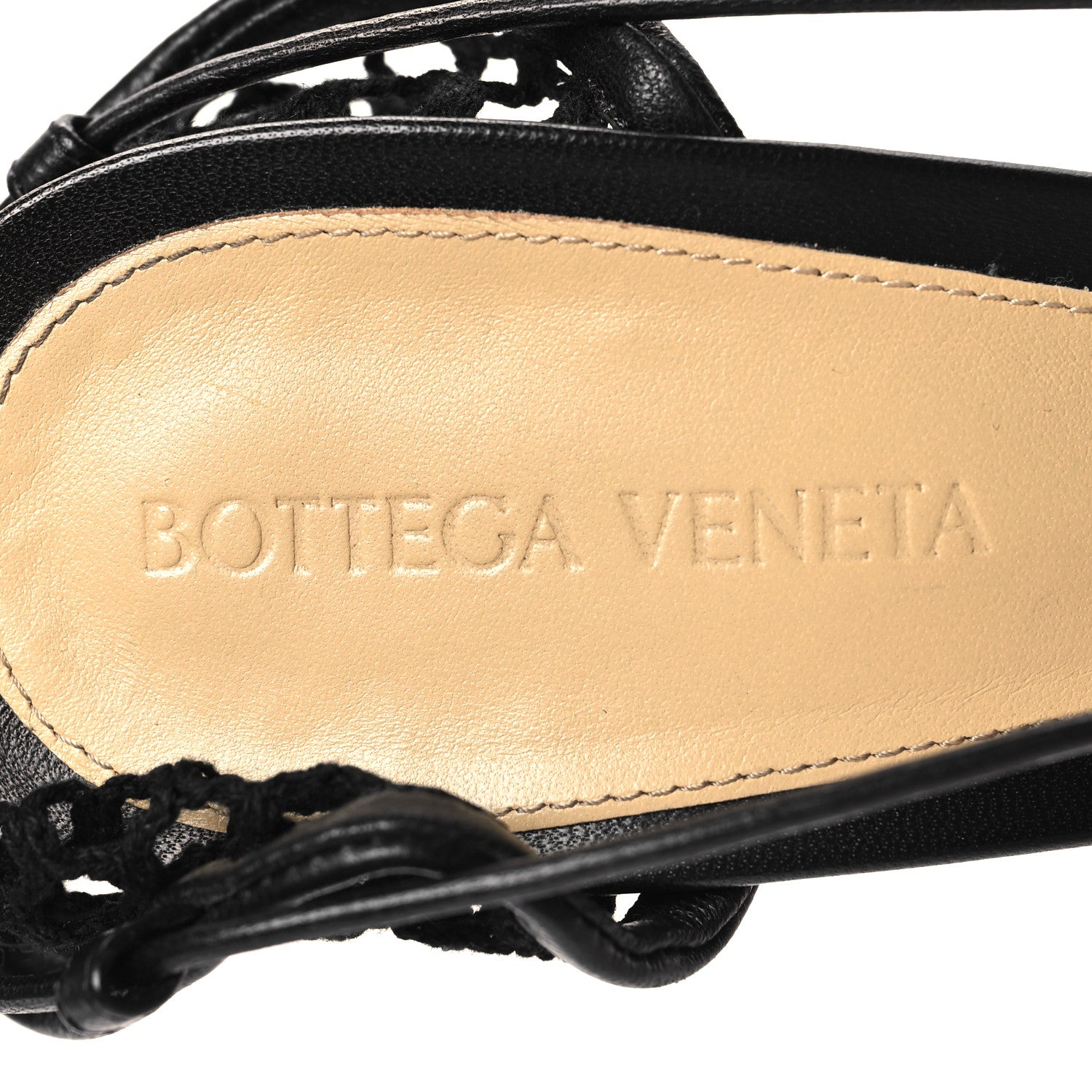 Bottega Veneta Mesh Nappa Stretch Ankle Tie 90mm Sandals 39 Black 7 of 7