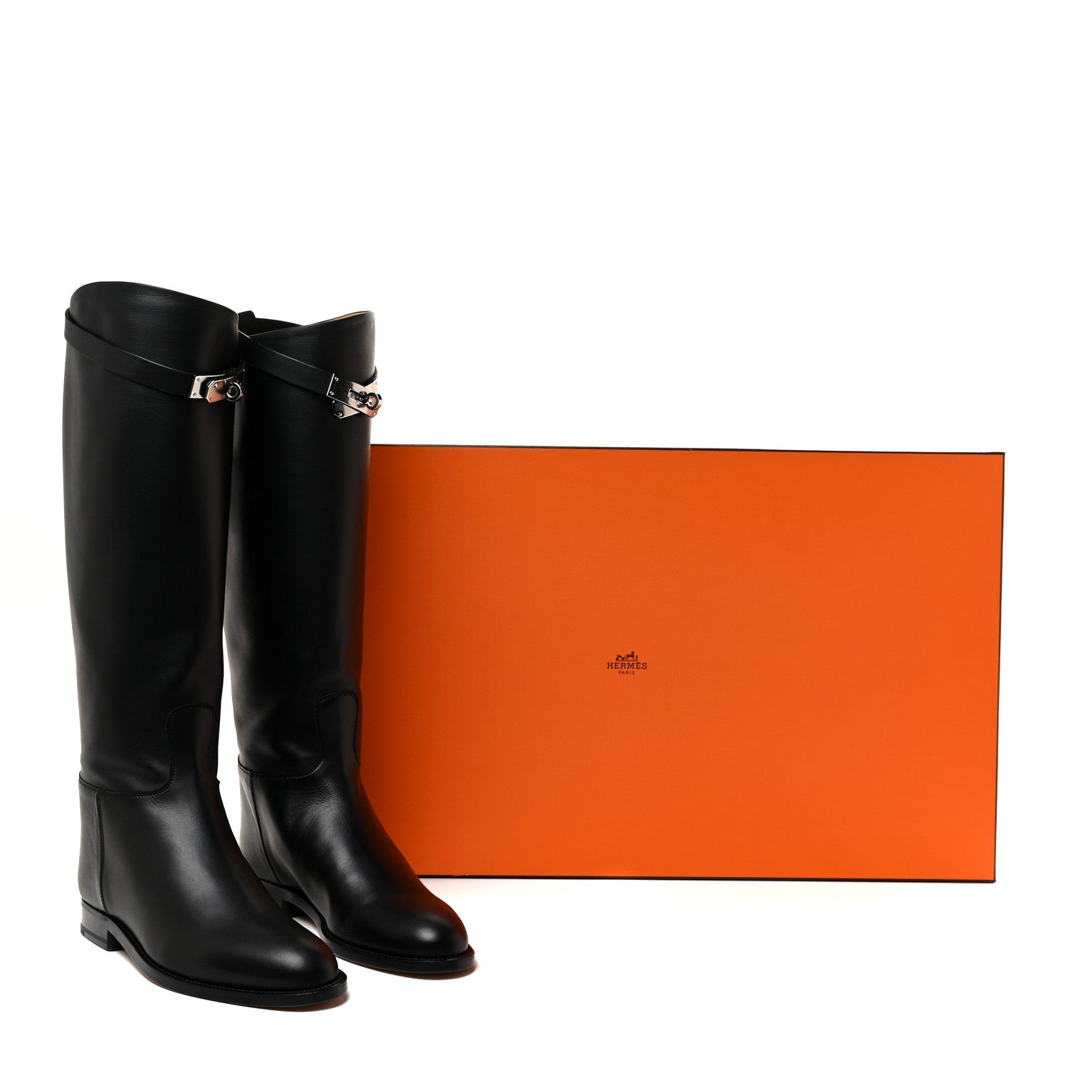 Hermes Box Kelly Jumping Boots 36 Black 11 of 11