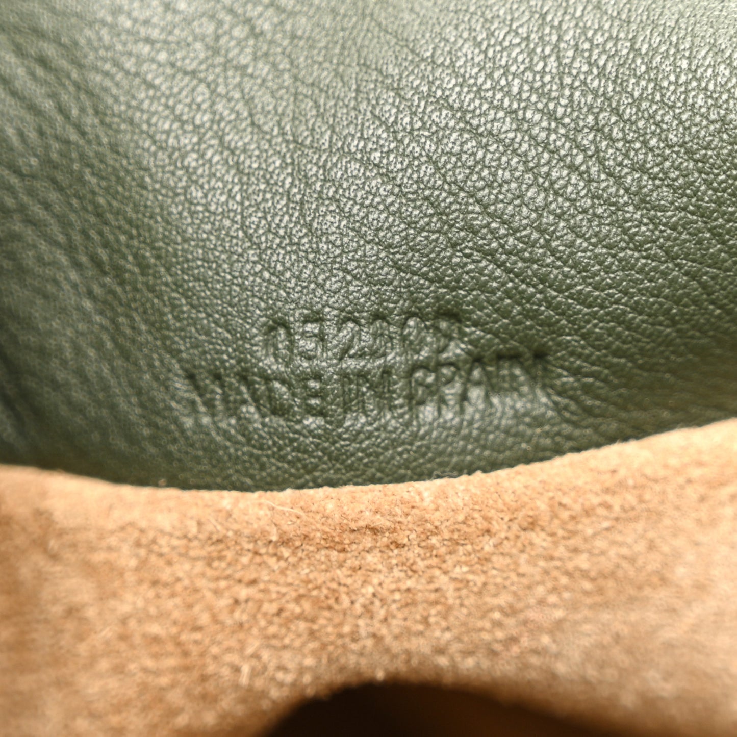 Calfskin Flamenco Knot Clutch Vintage Khaki