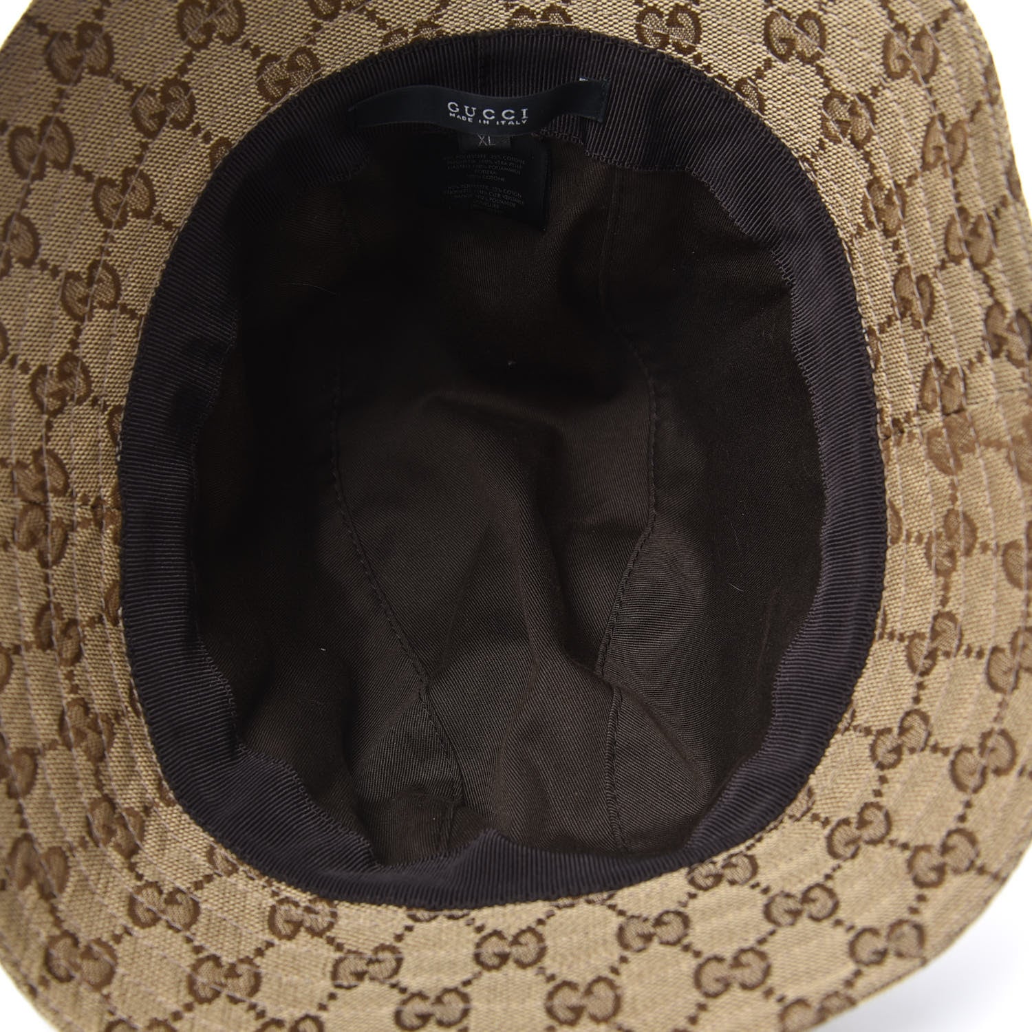 Gucci Monogram Web Bucket Hat XL Brown 6 of 7
