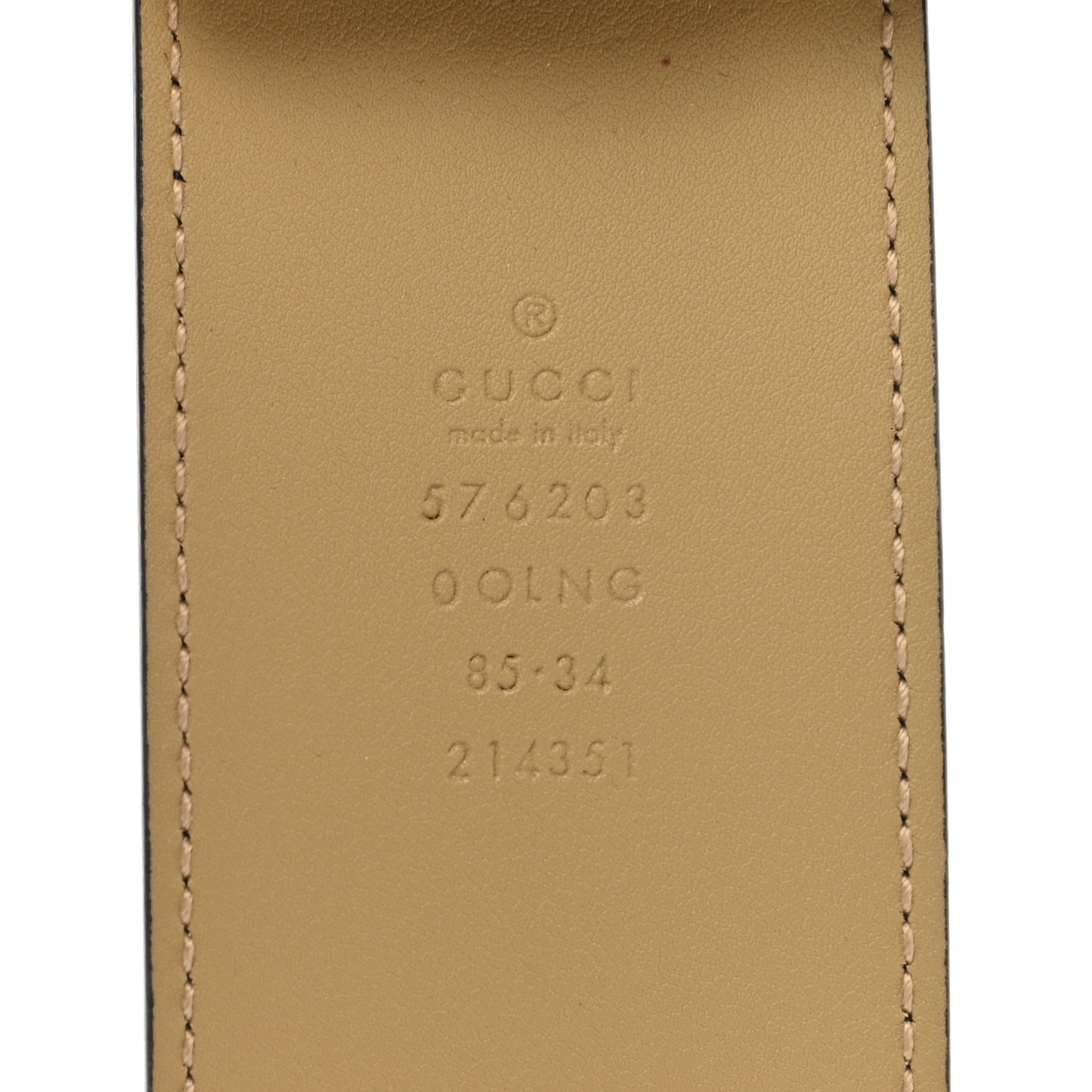 Calfskin Striped Textured Double G 50mm Belt 85 34 Black Beige