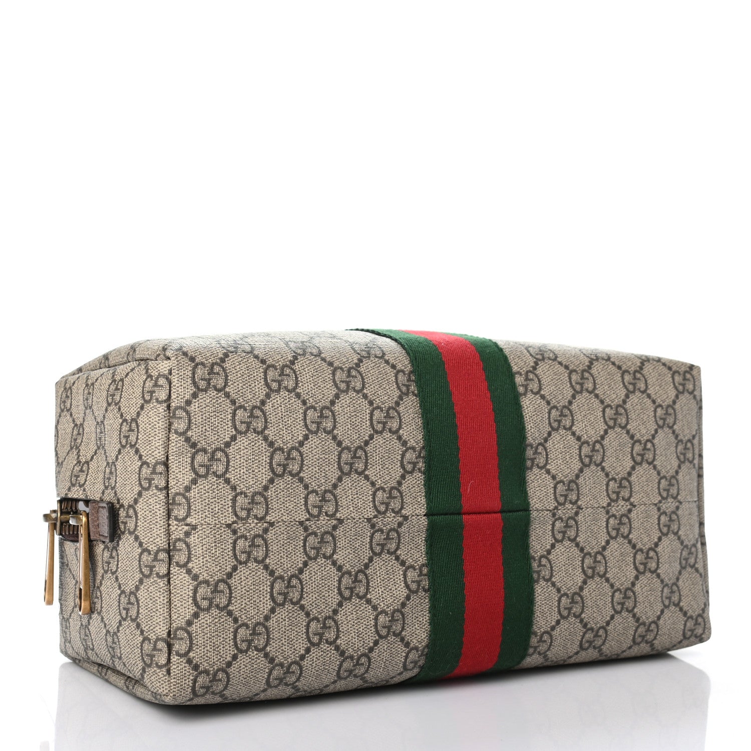 Gucci GG Supreme Monogram Web Ophidia Toiletry Case Beige 4 of 9