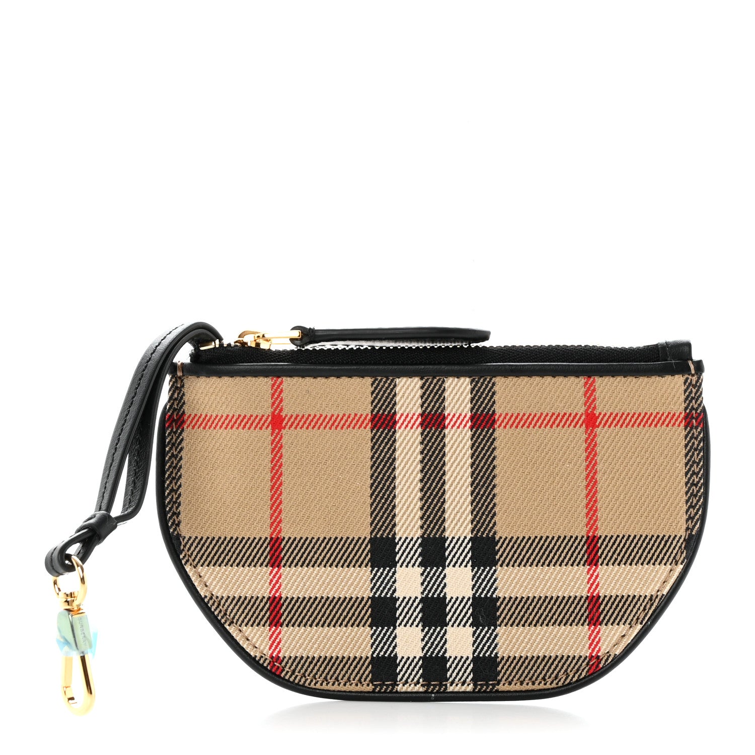 Burberry Cotton Calfskin Vintage Check Olympia Coin Purse Archive Beige 1 of 7