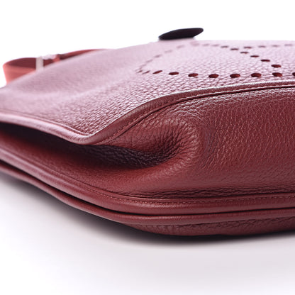 Hermes Taurillon Clemence Evelyne III GM Rouge H 9 of 10