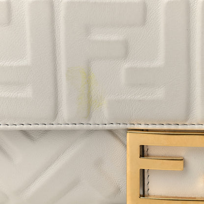 Fendi Nappa FF 1974 Embossed Baguette White 9 of 10