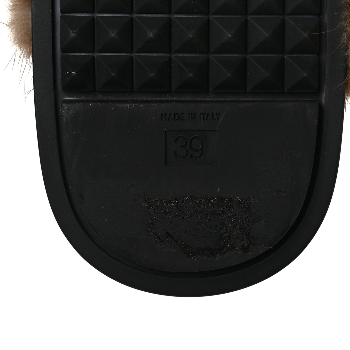 Mink Fur Open Your Heart Sandals 39 Multicolor
