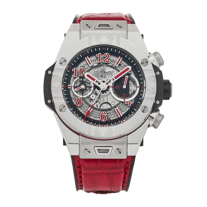 Hublot Stainless Steel Alligator 45mm Big Bang Unico World Poker Tour Limited Edition Automatic Watch Red 411.SX.1170.LR.WPT15 1 of 4