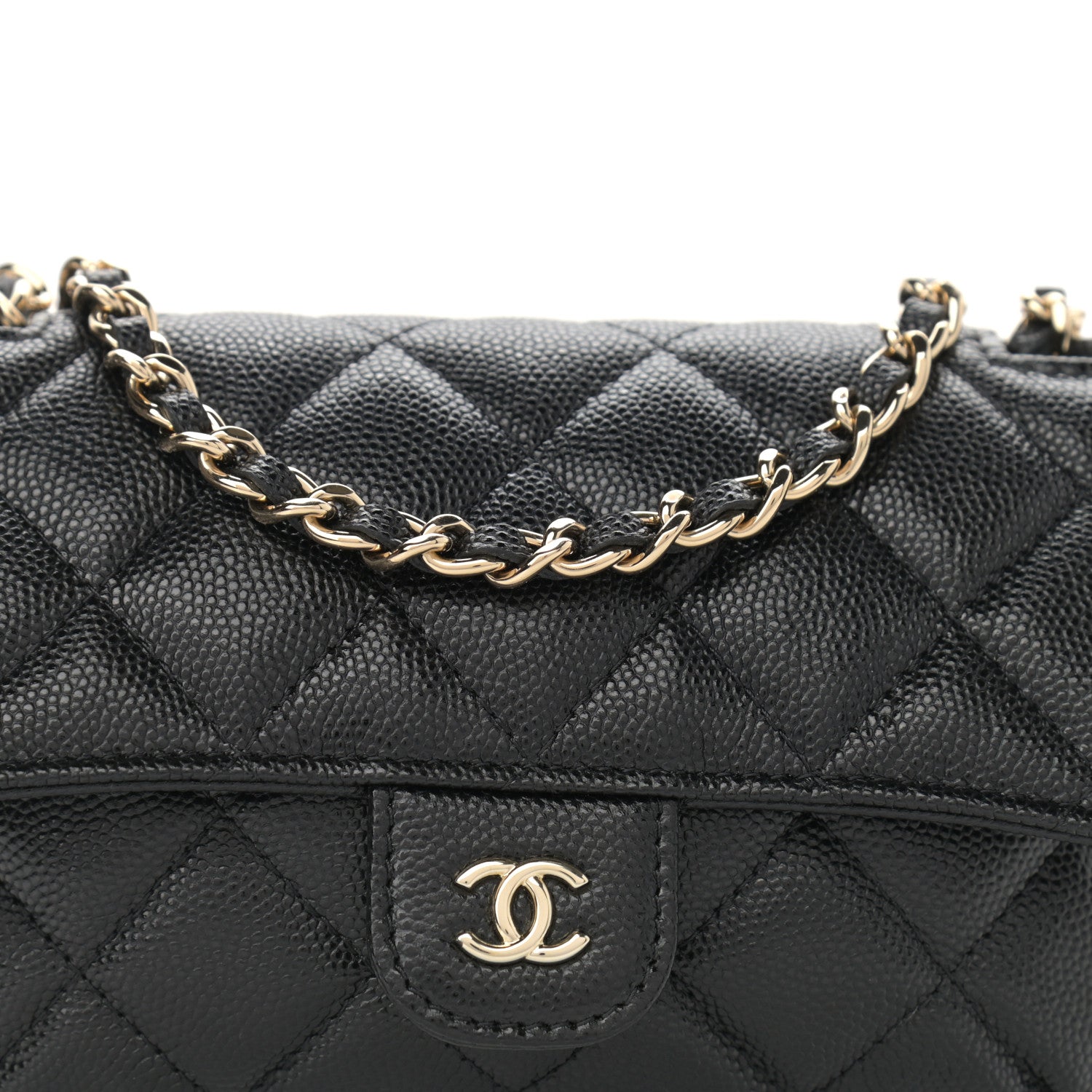 Chanel Caviar Fabric Graffiti Foldable Tote Bag With Chain Black Multicolor 15 of 17