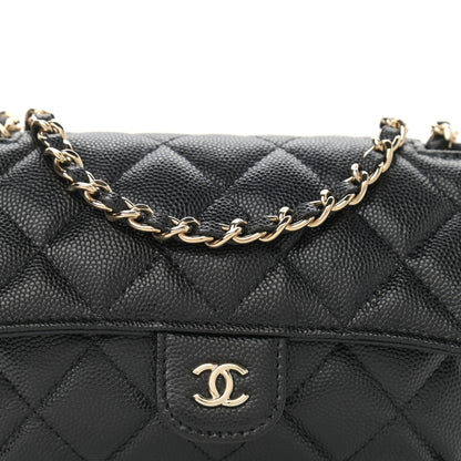 Chanel Caviar Fabric Graffiti Foldable Tote Bag With Chain Black Multicolor 15 of 17