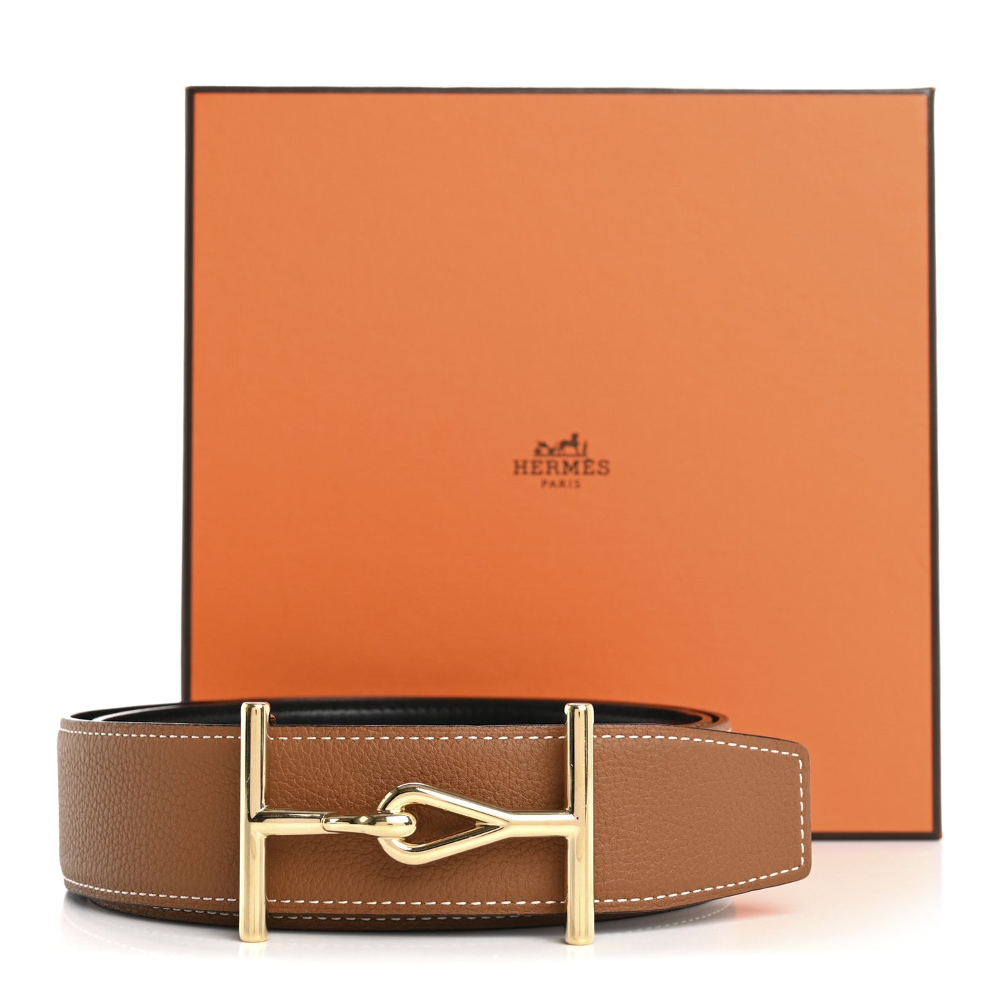 Togo Box 32mm Reversible Jumbo Belt 85 34 Gold Black