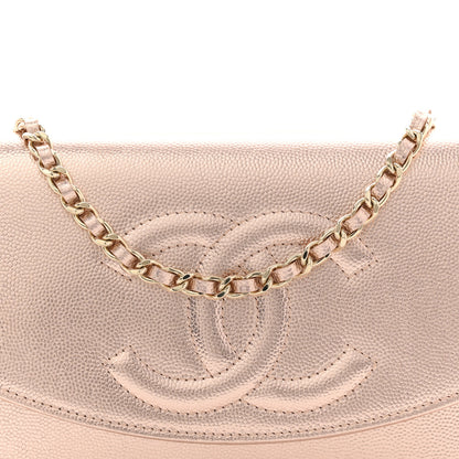 Chanel Metallic Caviar Timeless CC Wallet On Chain WOC Copper 8 of 11