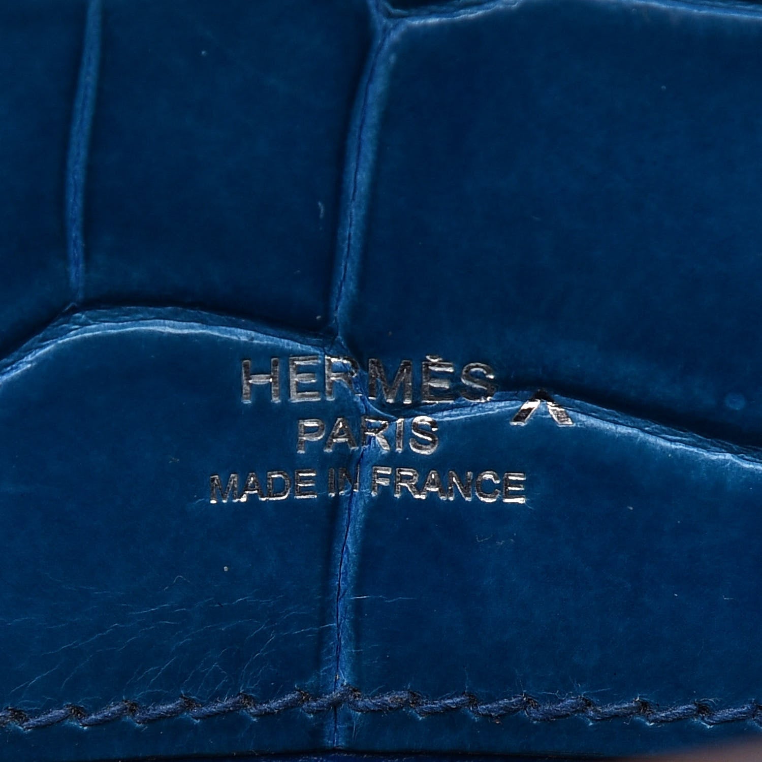 Hermes Shiny Porosus Crocodile Kelly Cut Pochette Mykonos 6 of 9