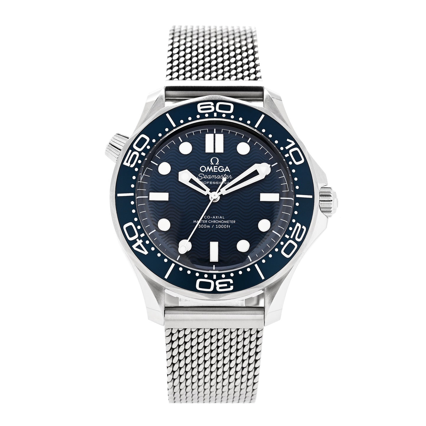 Stainless Steel 42mm Seamaster Diver 300M James Bond Co-Axial Master Chronometer Automatic Watch Blue 210.30.42.20.03.002