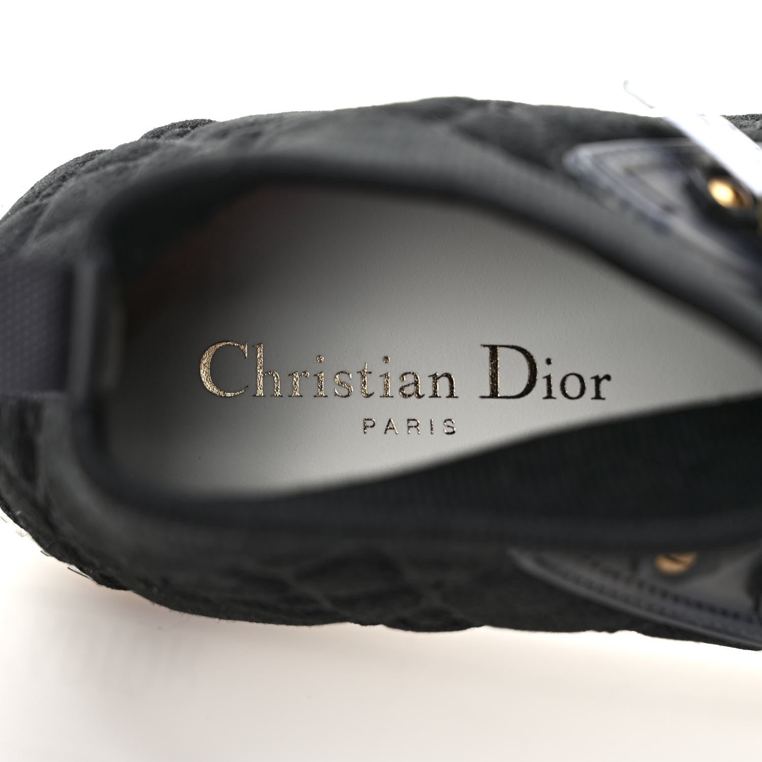 Christian Dior Technical Knit Calfskin Womens Walk'N'Dior High Top Sneaker 37 Black 8 of 9