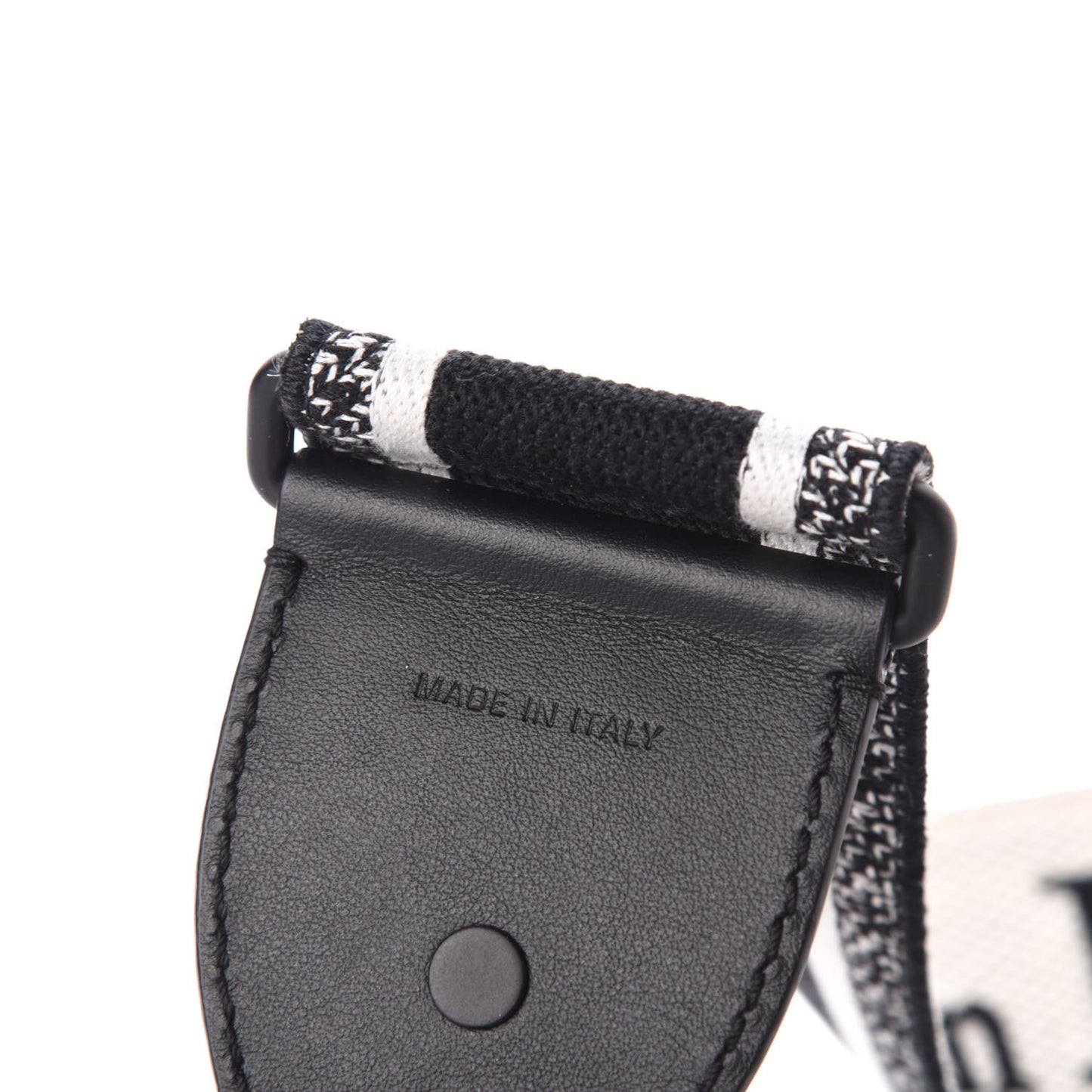 Canvas Embroidered Shoulder Strap Black Ultramatte