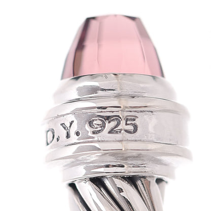 David Yurman Sterling Silver Diamond Tourmaline 5mm Cable Classics Bracelet 4 of 4