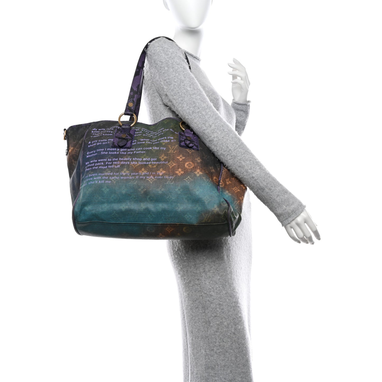 Richard Prince Monogram Karung Heartbreak Jokes Tote