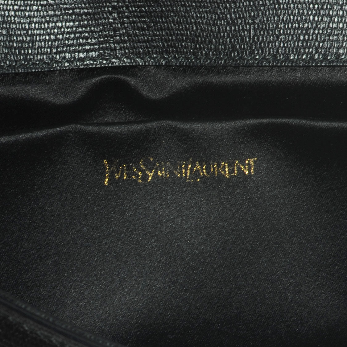 Textured Leather ChYc Clutch Black