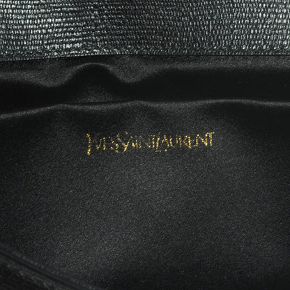 Saint Laurent Textured Leather ChYc Clutch Black 6 of 7