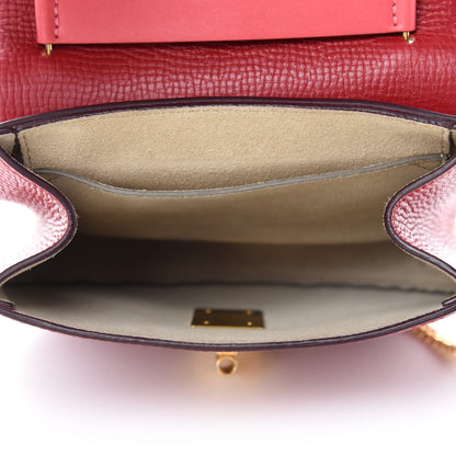 Chloe Grained Calfskin Lambskin Drew Shoulder Bag Red 5 of 9
