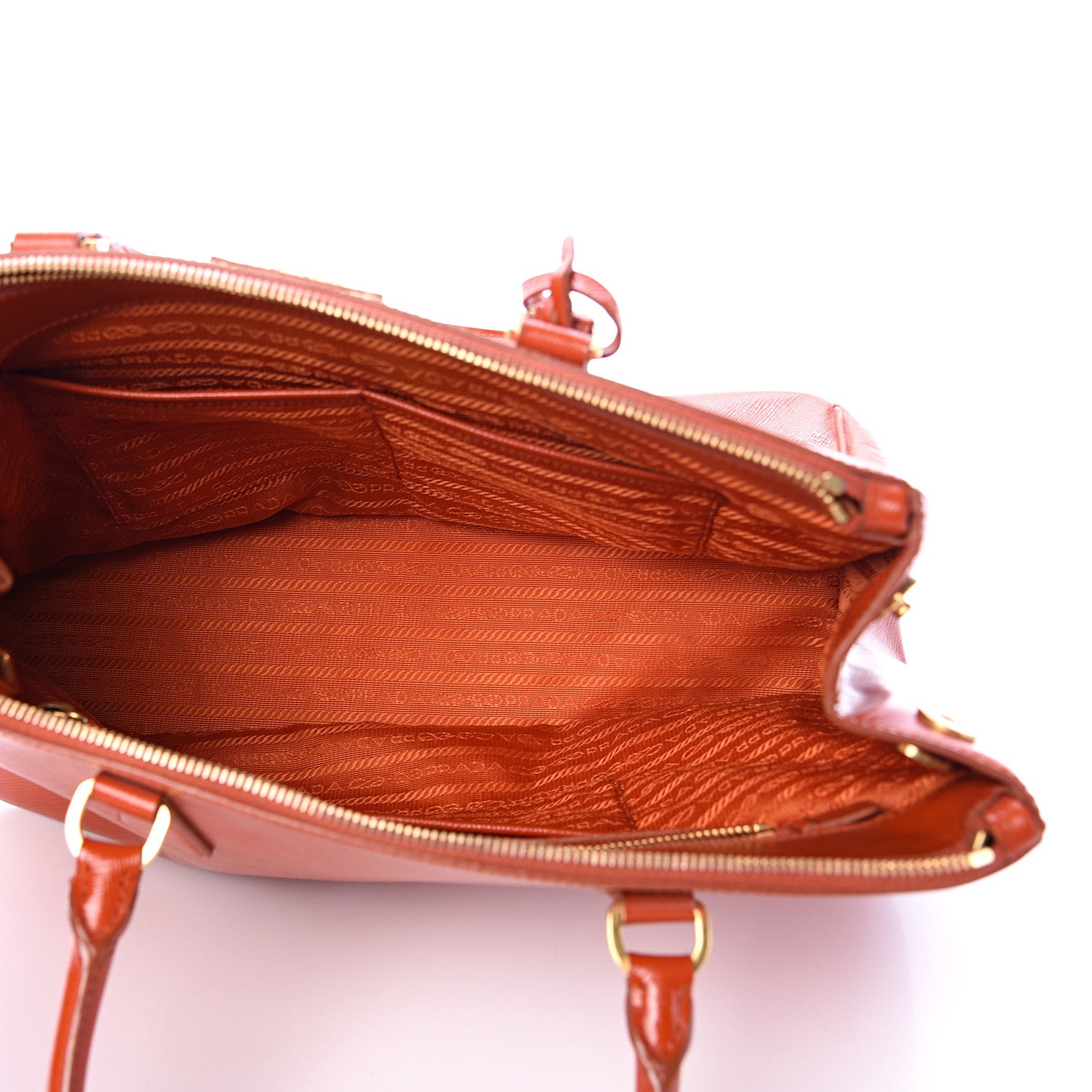 Prada Saffiano Medium Galleria Double Zip Tote Papaya 5 of 26