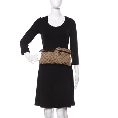 Gucci GG Monogram Double Pocket Belt Bag Dark Brown 2 of 11