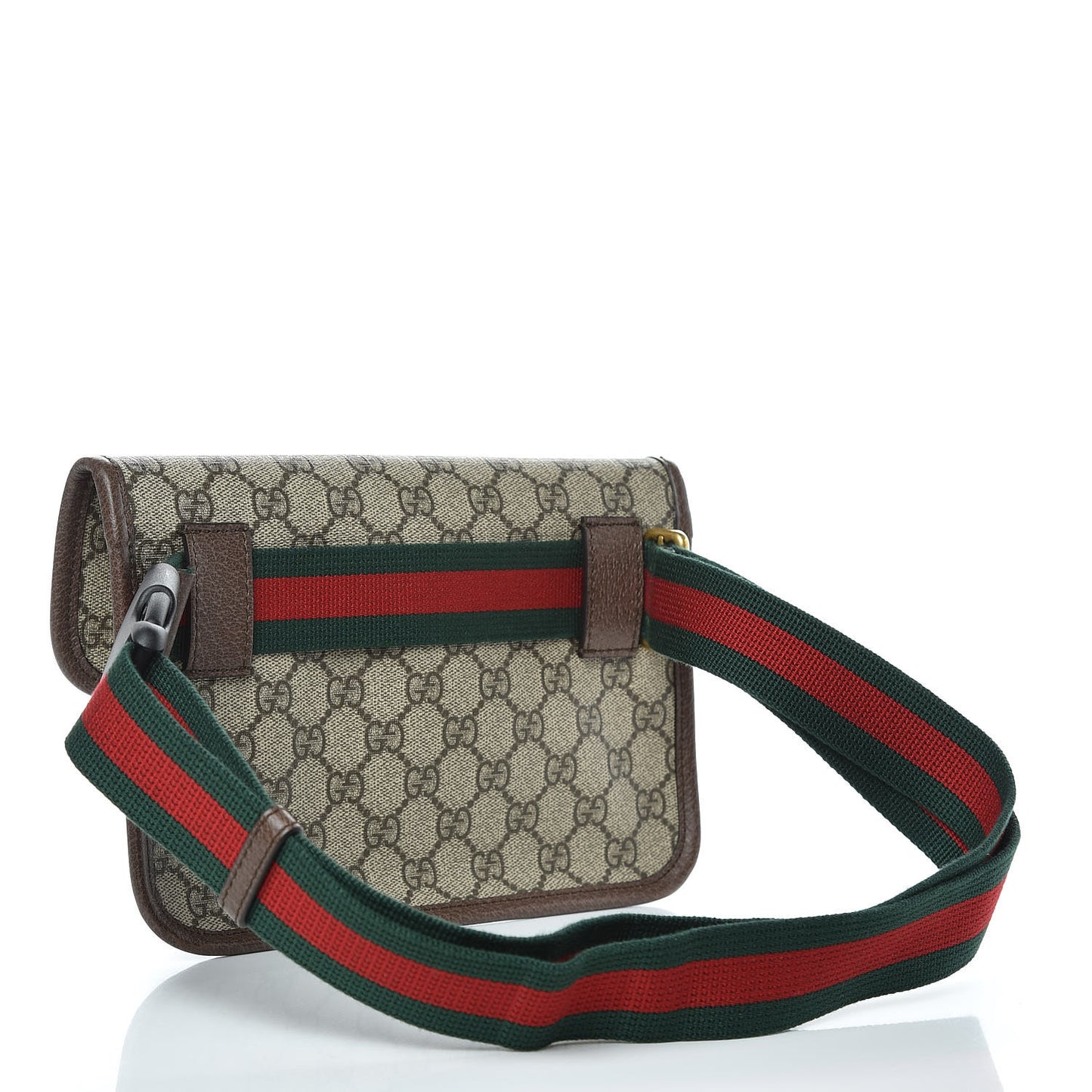 GG Supreme Monogram Neo Vintage Web Belt Bag Brown