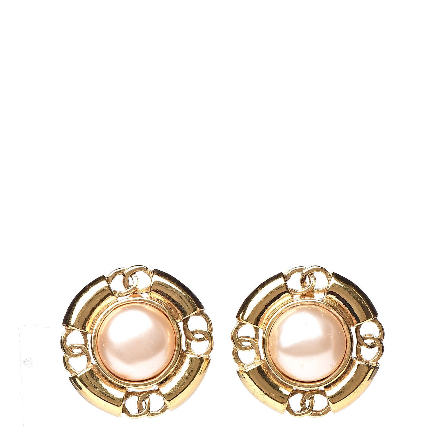 Pearl Clip On Earrings Gold