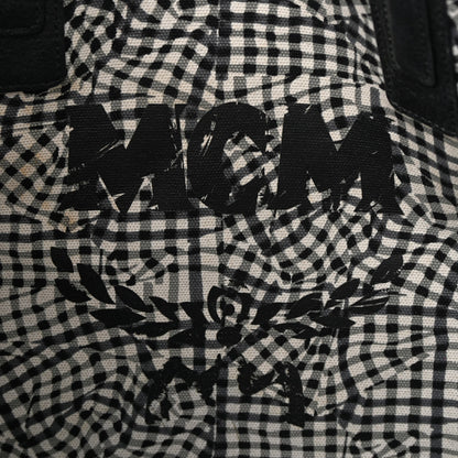 MCM Visetos Large Liz Reversible Shopper Tote Black 10 of 19